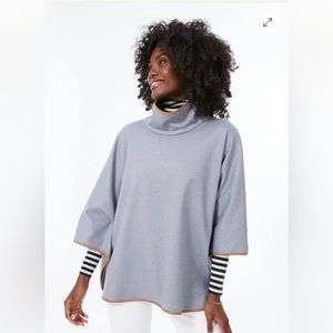 Tuckernuck Leather-trimmed Poncho, NWT